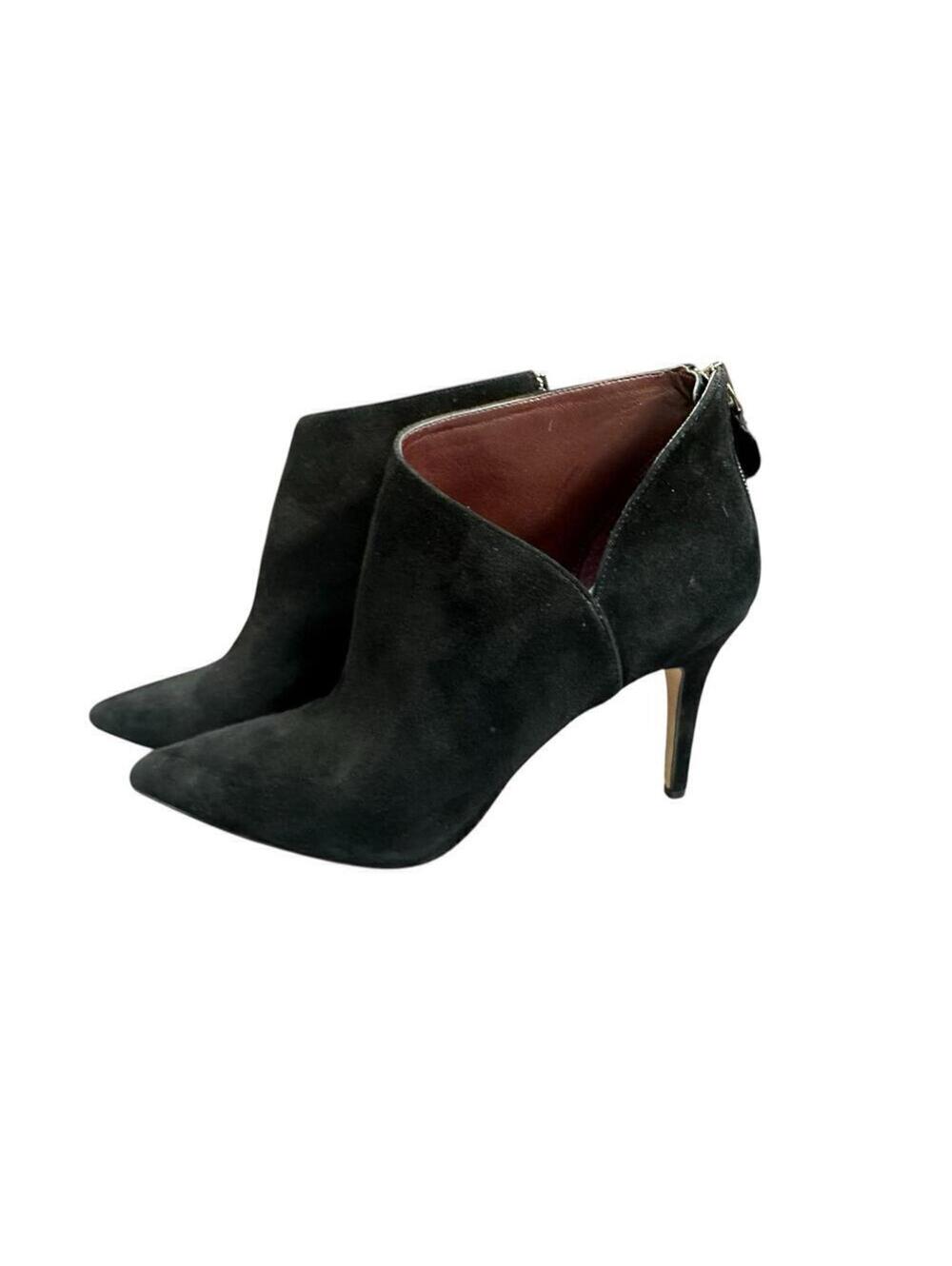 Enzo Angiolini Ruthely Black Suede Pointy Toe Boots Booties Sz 8.5
